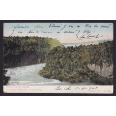 MISIONES CATARATAS DEL IGUAZU ANTIGUA TARJETA POSTAL 1908